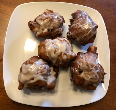 image of apple fritters on plate